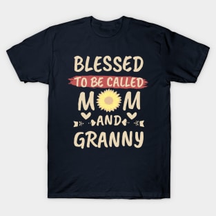 Blessed To Be Called Mom And Granny One Color T-Shirt